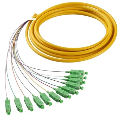 FTTH 하락 케이블 광섬유 떠꺼머리 Sc APC 단일 모드 사전 종료된 G652D G657A 광섬유 떠꺼머리 1m 길이 Sc APC G657A1 0.9mm