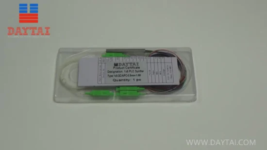 공장 가격 미니 수동형 광학 분배기 강철 튜브 0.9mm Sc/APC 1X8 광섬유 PLC 분배기